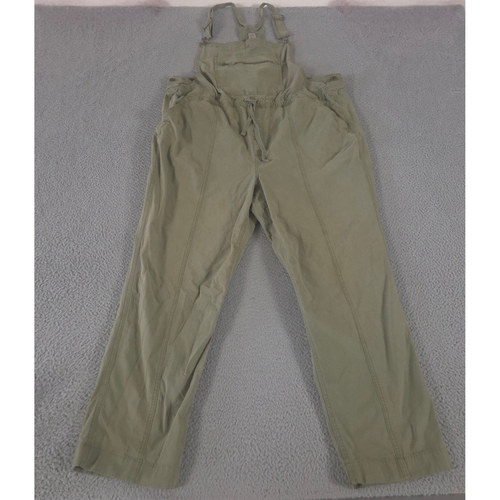 Duluth Trading Overalls Womens XXL Green Shop Square Stovepipe Ripstop Stretch‎